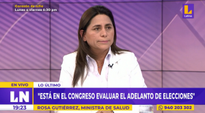 Ministra de Salud sobre adelanto de elecciones: «El Congreso tiene que reconsiderar»