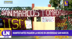 UNMSM: alumnos toman puerta 3 en apoyo a las protestas contra el Gobierno