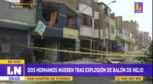 SMP: dos hermanos fallecen tras explosión de un balón de hielo en piñatería