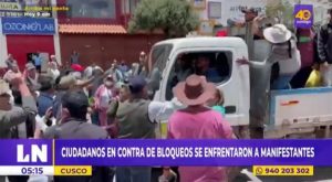 Cusco: ciudadanos en contra de los bloqueos se enfrentan a manifestantes