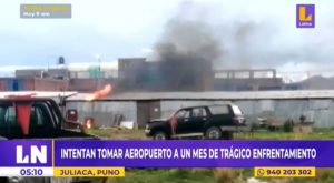 Puno: manifestantes intentan tomar el aeropuerto de Juliaca