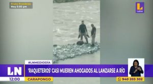 Chosica: delincuentes quedan atrapados en el Río Rímac y casi mueren ahogados