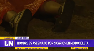 SJL: sicarios asesinan a sujeto de tres disparos