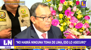 Alberto Otárola sobre manifestaciones: «No va a haber ninguna toma de Lima»