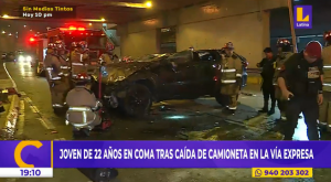 Joven de 22 años queda en coma tras caída de camioneta en la Vía Expresa