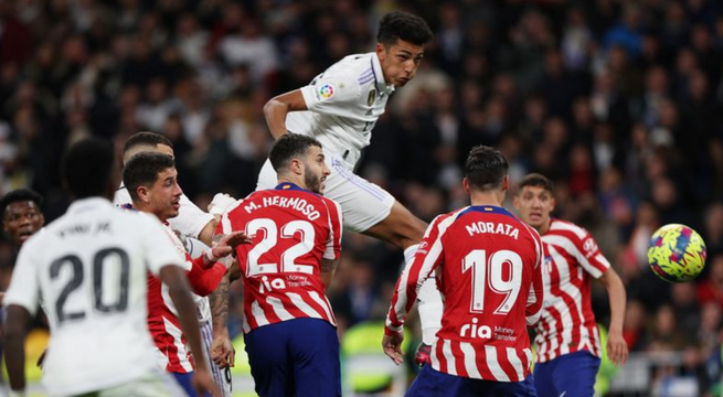 Real Madrid iguala 1-1 en clásico ante un Atlético con diez jugadores