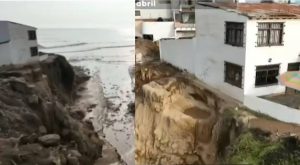 Casas a punto de derrumbarse en Punta Hermosa por huaicos
