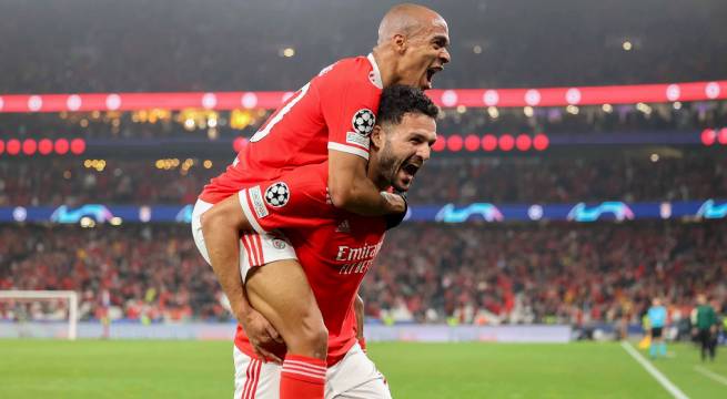 ¡Lluvia de goles! Benfica goleó 5-1 al Brujas y clasificó a los cuartos de final de la Champions League [Video]