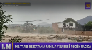 La Libertad: Militares rescatan a recién nacida tras desborde de río