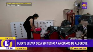 Fuertes lluvias dejan sin techo a ancianos de albergue