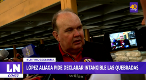 Rafael López Aliaga propone declarar intangibles a quebradas para evitar construcciones