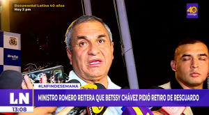 Vicente Romero reafirma que Betssy Chávez solicitó la suspensión de su seguridad