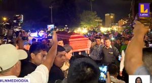 Conmovedor homenaje a sereno asesinado en Surco