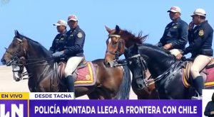 Policía montada llegó a la frontera entre Perú y Chile
