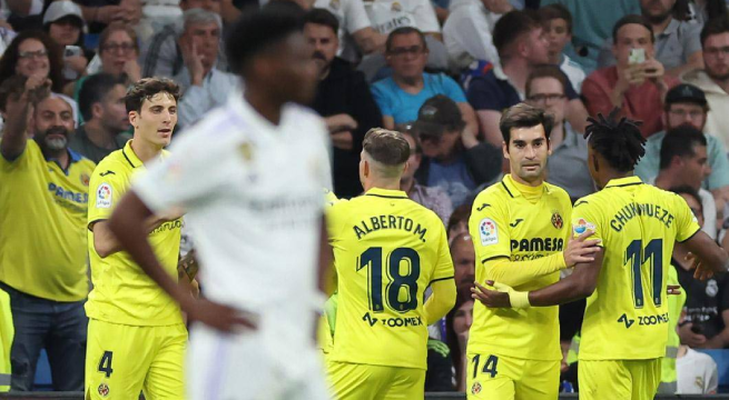 Real Madrid cae como local ante el Villarreal y se aleja de la lucha por el título