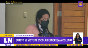 Ordenan liberar a persona de 42 años que ingresó a colegio vestido de alumna