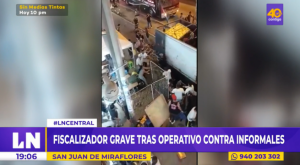 San Juan de Miraflores: fiscalizador queda grave tras operativo contra informales