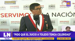 José Williams: «Espero que el juicio a Alejandro Toledo tenga celeridad»