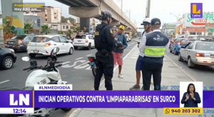 Surco: inician operativos contra limpiaparabrisas tras prohibición municipal