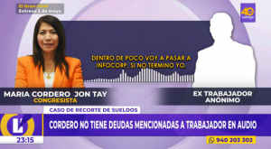 María Cordero Jon Tay no tiene deudas mencionadas a trabajador en audio