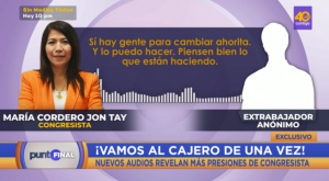 María Cordero Jon Tay en nuevos audios: «Piensen bien lo que están haciendo»