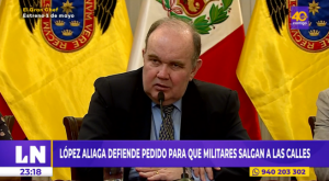 Rafael López Aliaga defiende pedido para que militares salgan a las calles