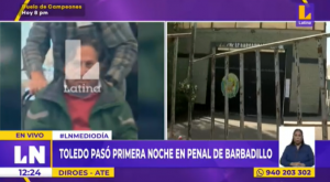 Alejandro Toledo pasó su primera noche en el penal de Barbadillo