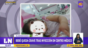 Bebé de 10 meses queda grave tras inyección en centro médico