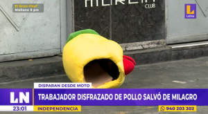 Trabajador disfrazado de pollo salva de morir tras balacera en frontis de discoteca