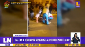 SMP: balean a joven por resistirse al robo de su celular