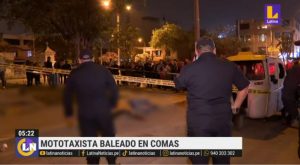 Sicarios asesinan a balazos a mototaxista por presunto cobro de cupos