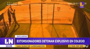 Delincuentes detonan explosivo en colegio de San Juan de Lurigancho