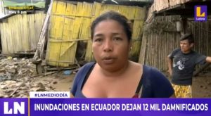 Ecuador: desborde de ríos deja 12 mil damnificados