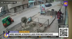 San Juan de Miraflores: Niño queda grave tras ser atropellado por motorizado