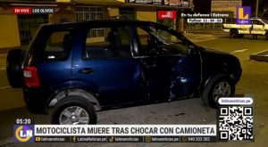 Los Olivos: motociclista muere tras chocar con una camioneta