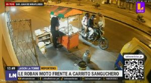 San Juan de Miraflores: le roban moto cuando compraba en carrito sanguchero