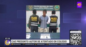 SJL: agentes policiales capturan a presunto delincuente que atacó a un colegio