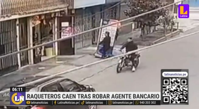 Sujetos asaltan agente bancario, pero son detenidos por la Policía