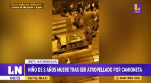 Surquillo: niño de ocho años muere tras ser atropellado por camioneta