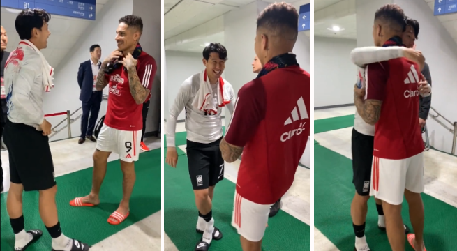 Así fue el curioso reencuentro entre Paolo Guerrero y Son Heung-min 