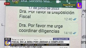 Chats revelan que la fiscal que liberó a cómplices del ‘Maldito Cris’ ignoró mensajes de la PNP