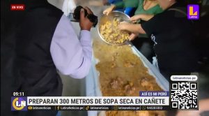 Cañete: preparan 300 metros de sopa seca por los 61 años del distrito de Nuevo Imperial