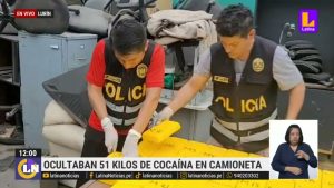 Lurín: incautaron 51 kilos de cocaína que ocultaban en una camioneta | VIDEO