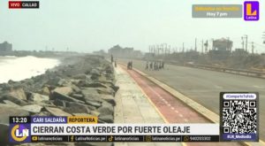 Costa Verde: ciclistas circulan por vía que fue clausurada por oleajes anómalos 