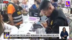 Ate: PNP incauta celulares robados que eran vendidos con aplicaciones espías 