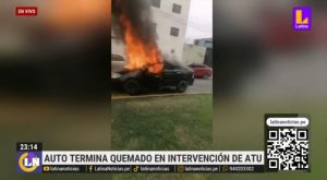 Colectivero habría incendiado su auto durante intervención de la ATU