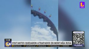 Estados Unidos: visitantes quedaron atrapados boca abajo en montaña rusa