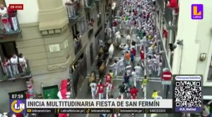 España: inicia multitudinaria fiesta de San Fermín con el chupinazo y el primer encierro