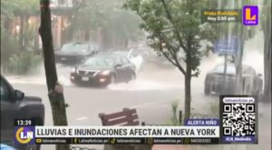 Estados Unidos: fuertes lluvias e inundaciones afectan área de Nueva York