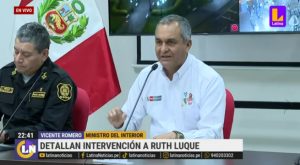 Ministro del Interior sobre intervención a Ruth Luque: «Es un procedimiento común, que se da a cualquier ciudadano»